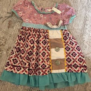 Matilda Jane Lavender and Teal Kids Dress